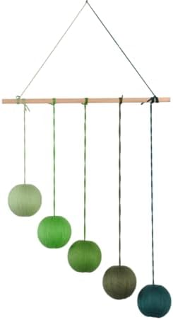 Montessori Mobile Mega Set with Baby Gym – 12-Piece Handmade Newborn Visual & Sensory Development System (Bell and Ring Mobile, Gobbi, Dancer, Octahedron, Wooden Musical, Puzzle Ball) (Green) - Image 2