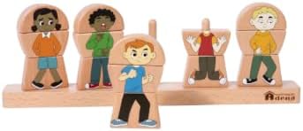 Social Emotional Learning Toy for Kids Ages 1-3, Wooden Stacking Blocks | Montessori Emotion Matching Toys, Sensory Game for Toddlers 18 Months and Up, Feelings Sorting Activities for 2 Year Old - Image 6