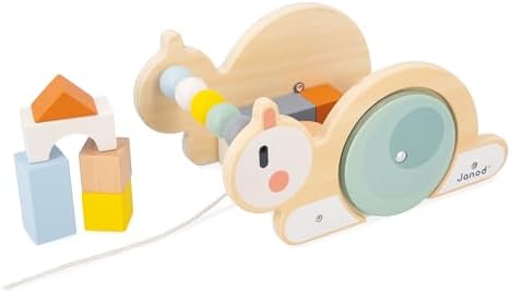 Janod - Sweet Cocoon - Wooden Pull-Along Snail - 17 Pieces - Image 2