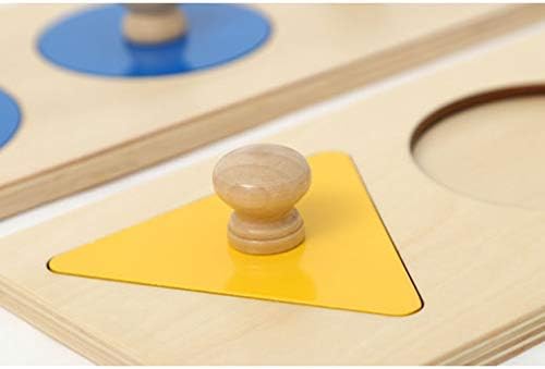 Adena Montessori Colorful Multiple Shape Puzzles Toys for 6-12 Months 1 Year Old Toddler Babies First Shapes Geometric Jumbo Knob Wooden Puzzle Color Sorter (3 Pieces) - Image 7