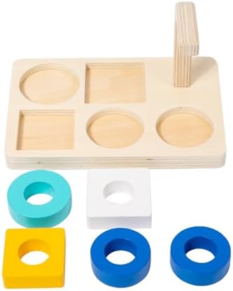 Adena Montessori 5-Shape Stacking Ring Toy, 1-3y - Image 7