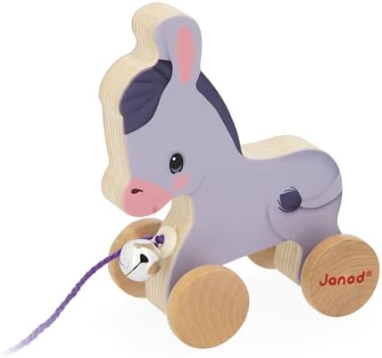 Janod - Wooden Pull and Push Toy - Donkey - Image 2