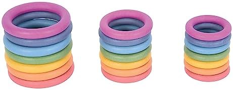 tickit Rainbow Wooden Rings, Set of 21, 3 Sizes - Image 4