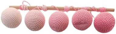 Adena Montessori Gradient Pink Yarn Baby Crib Mobile Toy by AdenaMontessori