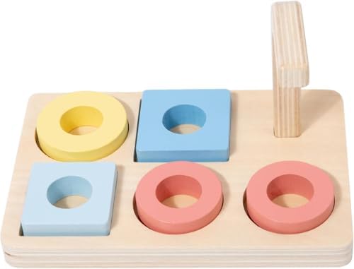 Adena Montessori 5-Shape Stacking Ring Toy, 12m+ - Image 2