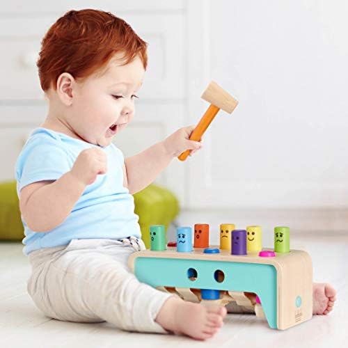 Battat Wooden Pounding Bench Toy with Mallet, Pound & Count Bench - Image 2