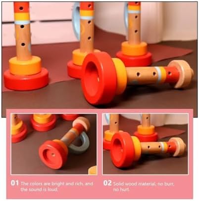2Pcs Wooden Rattle, Educational Musical Instrument Gift Set - Image 2