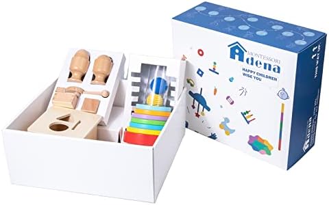 Adena Montessori Baby Interactive Toys Wooden Play Kit 9-15 Months - Image 2