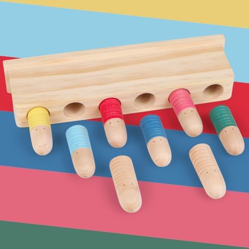 Wooden Pop Up Puppets|Wooden Cause and Effect Toys for Boys & Girls, Montessori Color Matching Toys,Special Festival Gift for Kids 2 3 4 - Image 6