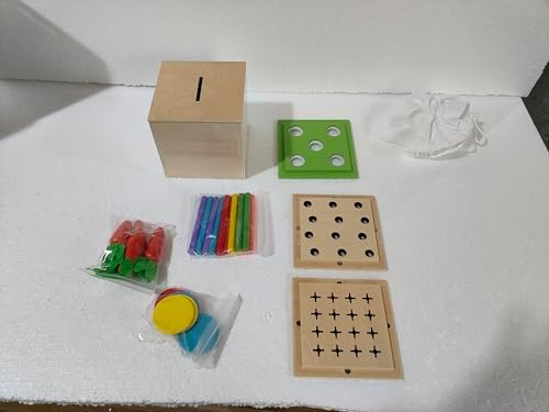 Adena Montessori 4 in 1 Wooden Play Kit for Babies 6-12 Months - Image 2