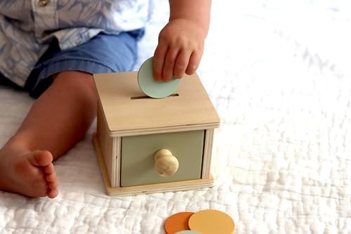 Adventure Awaits! Montessori Wooden Coin Bank Coordination Toy for Toddlers | Kids Shape Sorting Activity for Dexterity - Image 2