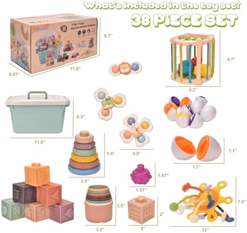 is a 7-in-1 Montessori Toy Designed for Teething Babies and a Sensory Educational Gift specifically for This Purpose. - Image 2