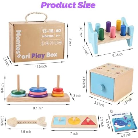 Montessori Toys for 1+ Year Old, 9-in-1 Learning Educational Toys - Image 2