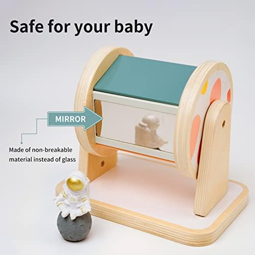 Twefex Montessori Spinning Drum, Montessori Toys for Babies 6-12 Months, Montisory Baby Toys for 1 Year Old Infant, Wooden Toy for Baby - Image 2