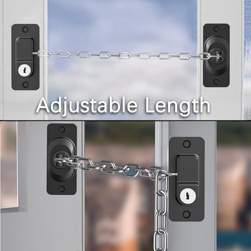 Child Proof Door Lock (2 Pack), Door Locks for Kids safety & Cat Door Latch, for Fridge Lock, Cabinet Locks, Window Locks and Baby Proofing, Strong non-marking Adhesive No Drilling (Black) - Image 7