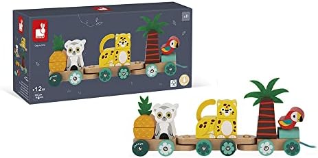 Janod - Tropik - Tropical Pull-Along Train - 11 Pieces - Image 2