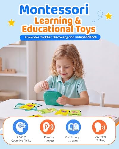 Aullsaty Talking Flash Cards for Toddlers 1-5 Years Old, Upgraded 536 Sight Words with 6 Songs Montessori Autism Sensory Toys, Educational Learning Speech Therapy Birthday Gifts for Boys Girls (Green) - Image 7