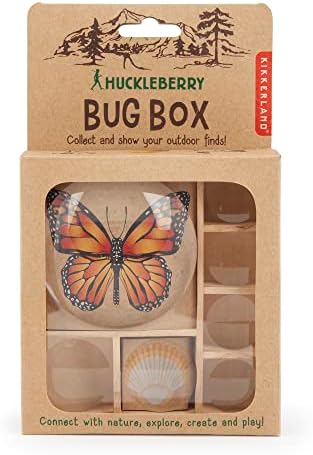 Kikkerland Huckleberry My Little Museum Bug Box Collection, Observation Bug House, 7 Compartments, in-Built Magnifying Lenses, for Insect Collecting - Image 7