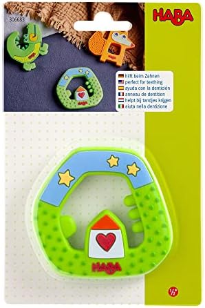 HABA Silicone Teethers for Babies 6-18 Months - Dreamland Design Silicone Teether Ring and Grasping Toy for Safe Sensory Development - Dishwasher Safe Baby Essentials - Image 6