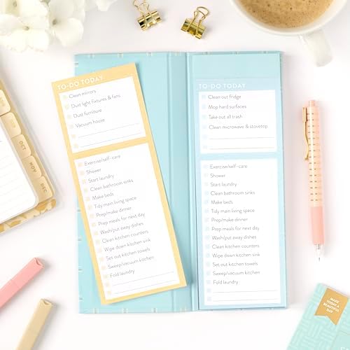 Passionate Penny Pincher Planner Daily Chore List Notebook | Blue Plaid Design | Undated 3-Month Supply | Planner 2026 for Tasks & Routines | 90 Perforated Pages | Matte Lamination Finish | 3.5” x 9” - Image 7