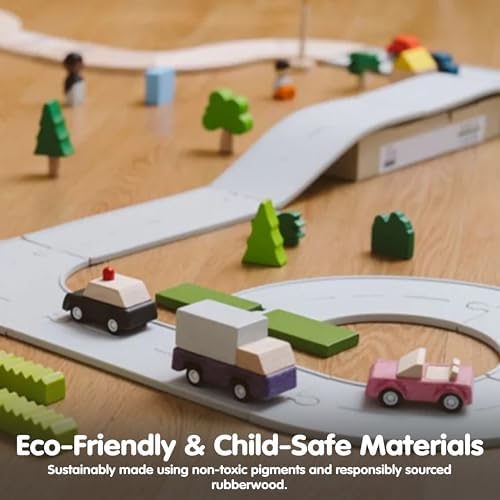 PlanToys® Purple Delivery Truck Wooden Montessori Vehicle Kids Indoor Toy - Image 7