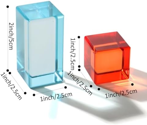 30 Pcs Mixed Acrylic Blocks Set - 10 Long (2.5x2.5x5CM) + 20 Cube (2.5x2.5x2.5CM) Rainbow Gem Blocks, Sensory Stacking Toy for 1 2 3 4 Years Old, Boys Girls Gift with Rich Building Possibilities - Image 7