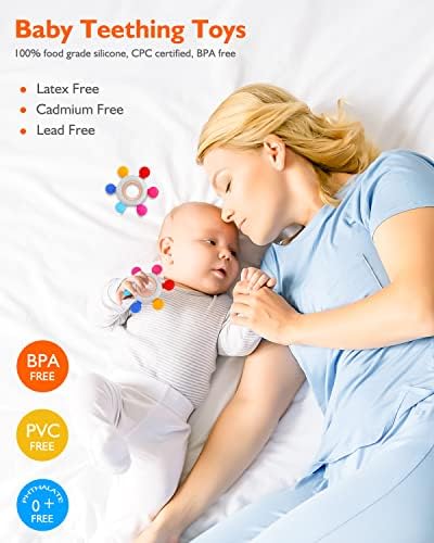 akolik Baby Teething Toys,Teething Relief Teethers Toy for Babies 0-3-6-9-12 Months Old Boys Girls BPA Free Baby Chew Toys Infant Toys Newborn Accessories - Image 2