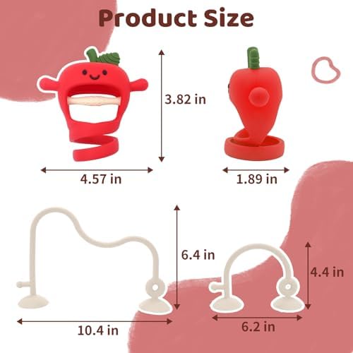 Baby High Chair Toy Teething Chew,Suction Cup Toys,BPA-Free Infant Teether - Image 2