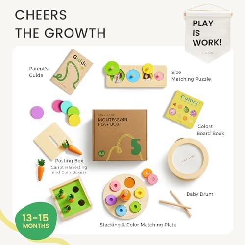 Tiny Land Montessori Baby Toy Set 13-15 Months 7 in 1 Explorer Play Kit - Image 2