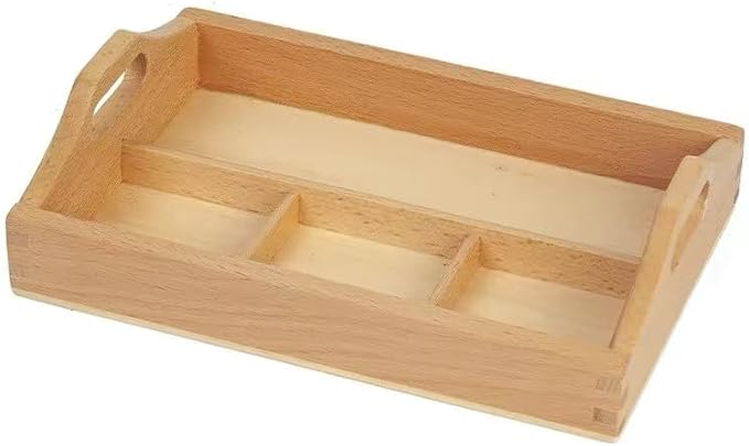 Premium Montessori 3-Compartment Sorting Tray – Solid Beechwood Classification Tray, Practical Life Activity for Sorting, Counting & Fine Motor Skills, Homeschool Classroom Kids Toddlers Ages 3-6 - Image 6