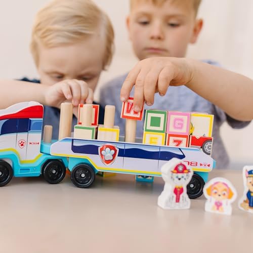 Melissa & Doug PAW Patrol Wooden ABC Block Truck (33 Pieces) - Image 2