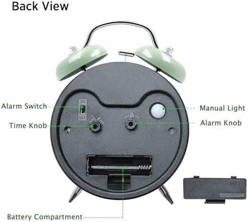 Peakeep Loud Battery Alarm Clock for Heavy Sleepers Adults Kids - Image 6