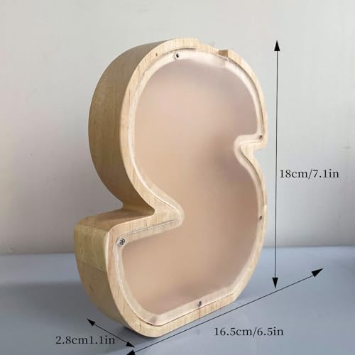 Wooden Letter Piggy Bank for Kids Boys Girls, A-Z Letters Wood Coin Bank Money Box, Piggy Bank for Toddler Family Christmas Birthday Gift(S) - Image 7