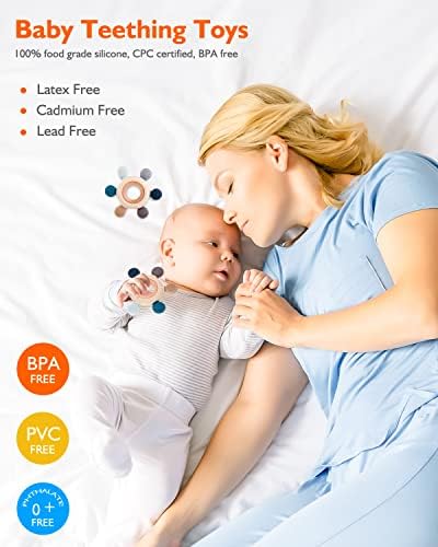 akolik Baby Teething Toys,Teething Relief Teethers Toy for Babies 0-3-6-9-12 Months Old Boys Girls BPA Free Baby Chew Toys Infant Toys Newborn Accessories - Image 2