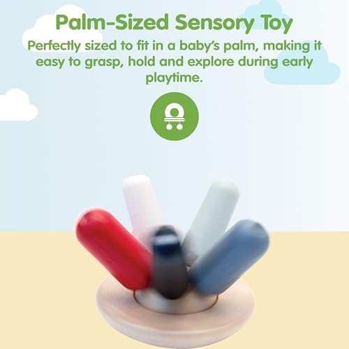 PlanToys® Wooden Flexi Jellyfish Baby Toy Montessori Kids Sensory Grasping - Image 2