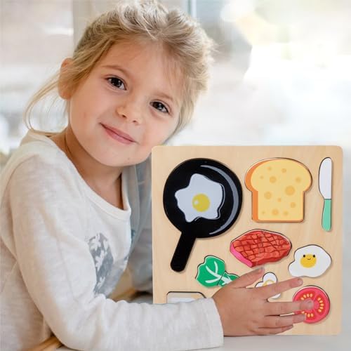 Adena Montessori Wooden Play Food Set, 3+ - Image 2