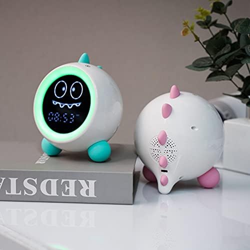 Kids Alarm Clock, Toddler Sleep Training Clock with Night Lights, Sound Machine, Time to Wake Dinosaur Alarm Clock for Children, Gift Ideas for Kids Toddler Boy Girl (Green) - Image 6