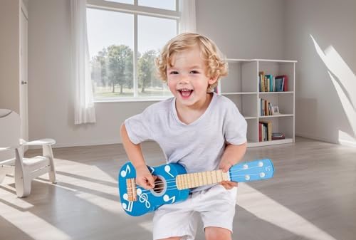 Hape Kid's Wooden Toy Ukulele in Multicolor - Image 2