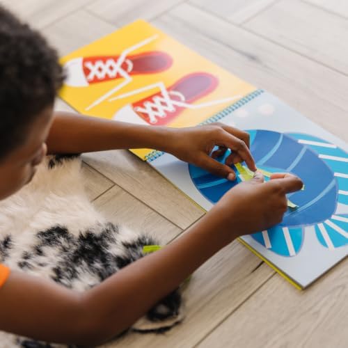 Melissa & Doug Tape Activity Book for Kids with 4 Easy-Tear Tape Rolls (Blue, Green, Red, Yellow) & 20 Reusable Scenes on Spiral-Bound Sheets, Road Trip Activities & Travel Toys for Kids Ages 4+ - Image 6