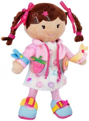 June Garden 15.5" Dressy Friends Daisy - Educational Stuffed Plush Doll for Kids and Toddlers 2 Years and Up - Montessori Buckle Soft Toy - Image 9