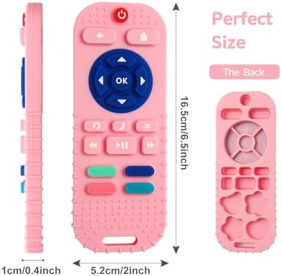 Hooku Silicone Teething Toys for Babies 0-6 Months, Teethers for Babies 6-12 Months, Remote Teether for Baby, Sensory Toys for Babies, Baby Chew Toys - Image 7