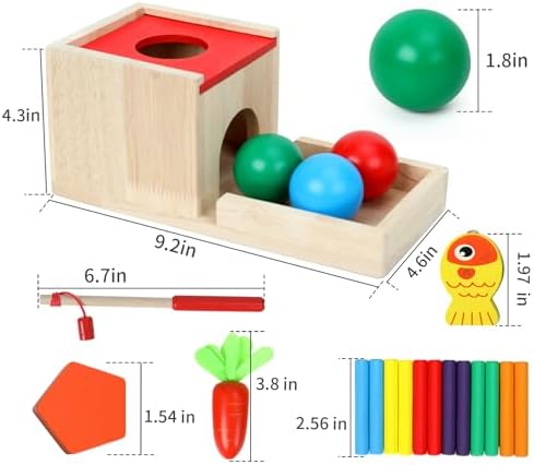 5 in 1Wooden Montessori Toys Play Kit,Object Permanence Box - Image 2