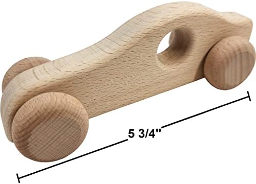 Adventure Awaits! - 2 Pack - Wooden Cars for Toddlers & Babies, Montessori Baby Rattles Teething Toys - Image 5