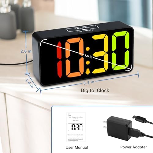 DreamSky Small Digital Alarm Clock for Bedroom, RGB Kids Alarm Clock Boys - Image 7