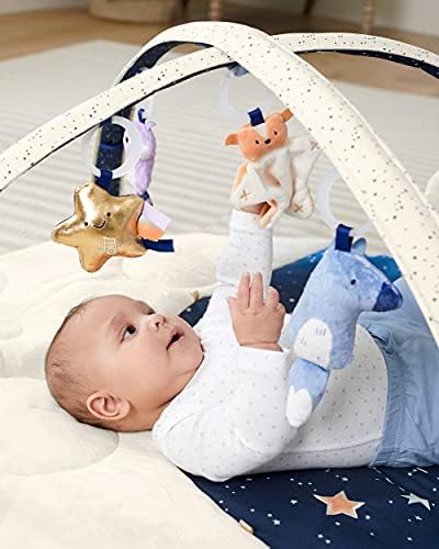 Skip Hop Tummy Time Mat, 3-in-1 Activity Baby Play Gym, Age 0-2y, Celestial Dreams, Grey - Image 2