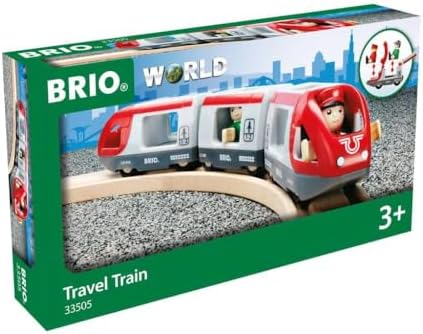 BRIO World 33505 - Travel Train Set - Premium 5 Piece Wooden Toy Set for Toddlers | Ideal Birthday Compatible with All BRIO Railway Toys - Image 2