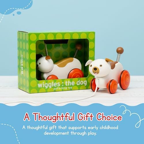 Jack Rabbit Creations Wiggles Dog Pull Toy - Smooth Wheels - 18+ Months - Image 2