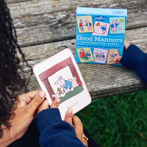 eeBoo: Good Manners - 48 Conversation Flashcards, Develops Manners Through Friendly Illustrations of Social Situations, Develop Social and Emotional Intelligence, for Ages 3 and up - Image 2