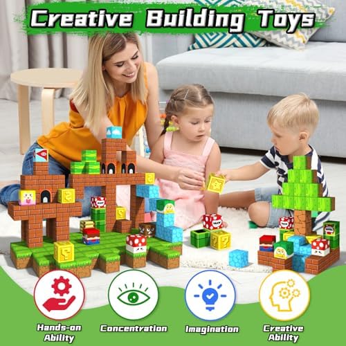 KAEILORU Magnetic Blocks,1.21" Large Magnet Building Block for 3 Year Old - Image 7