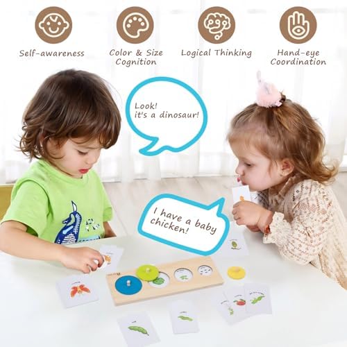 Adena Montessori Jumbo Knob Dino Puzzle, 4pcs, 1-3y - Image 7